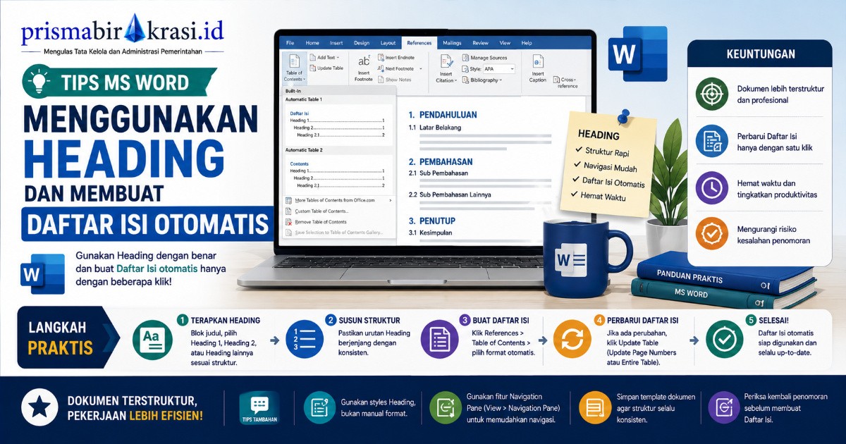 membuat daftar isi word